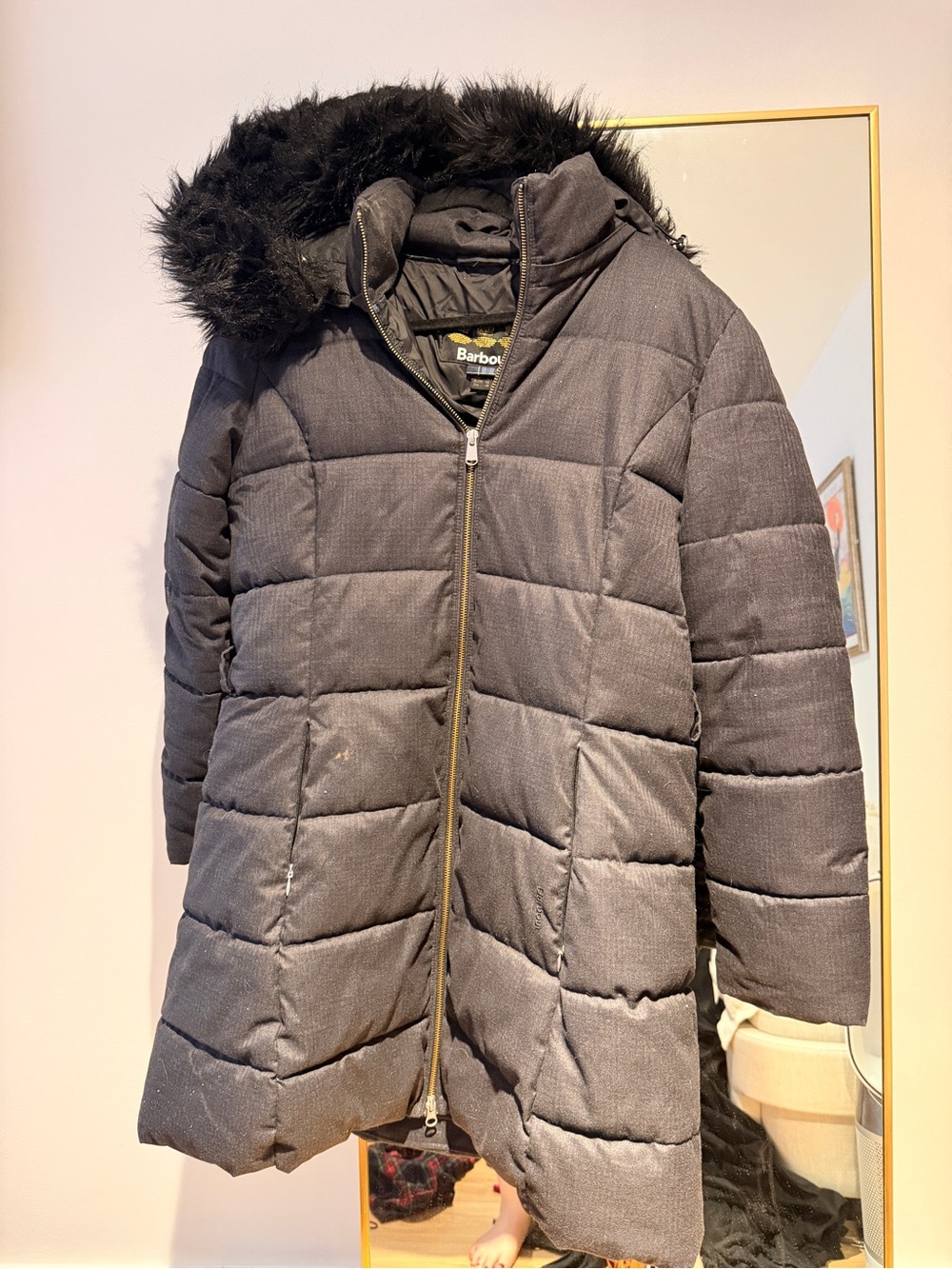 BARBOUR Francesca Longline Quilted Coat SIZE 14